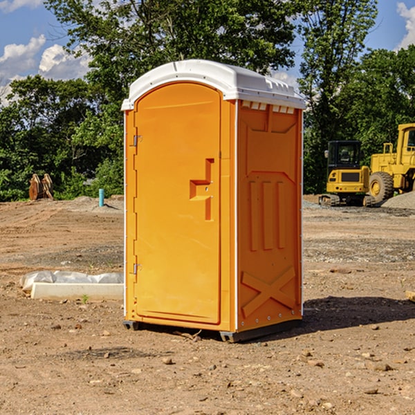 how often are the porta potties cleaned and serviced during a rental period in Woodbury